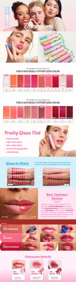 COLORGRAM Fruity Glass Tint 02 Dewy Grapefruit - Image 8